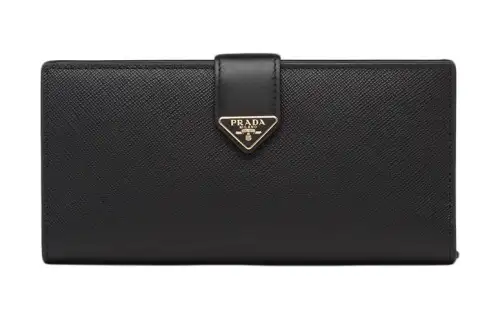 PRADA Saffiano Leather Wallet Men's Black