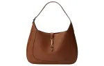 GUCCI Jackie 1961 Leather Crescent Shoulder Bag Shoulder Bag Large Women's Brown