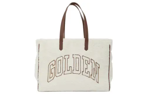 Golden Goose Polyurethane With Cow Leather Tote Bag, Shopping Bag, Shoulder Bag, Handbag Women's White