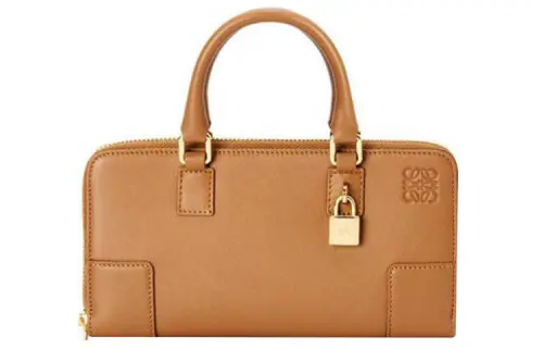 LOEWE Amazona Solid Color Calfskin Crossbody Bag Women's Camel