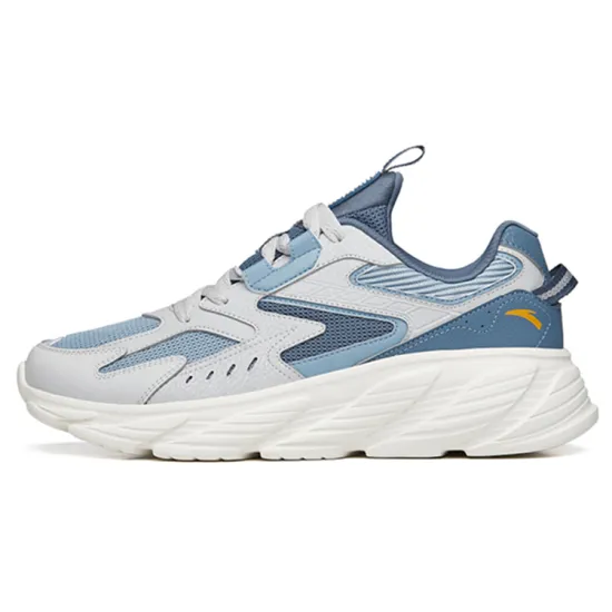 ANTA Running Collection Running Shoes Men Low-Top Microchip Gray Blue/Chessboard Gray