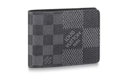 LOUIS VUITTON Multiple Canvas Coating Card Holder, Wallet Regular Men's Gray Ink