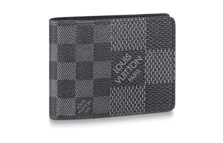 LOUIS VUITTON Multiple Canvas Coating Card Holder, Wallet Regular Men's Gray Ink