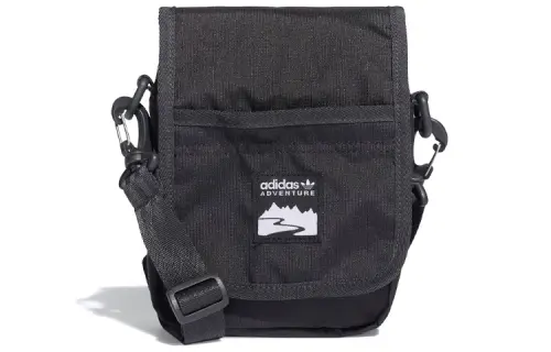 Adidas Originals Recycled Material Polyester Crossbody Bag Small Unisex Black