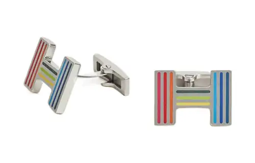HERMES Quizz Rainbow Cufflinks Men's Multicolor