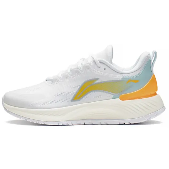 LINING YueYing Element Running Shoes Men Low-Top Standard White/Light Ice Blue/Orange