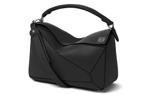 LOEWE Puzzle Cow Leather Puzzle Bag, Shoulder Bag, Crossbody Bag, Handbag Medium Women's Black