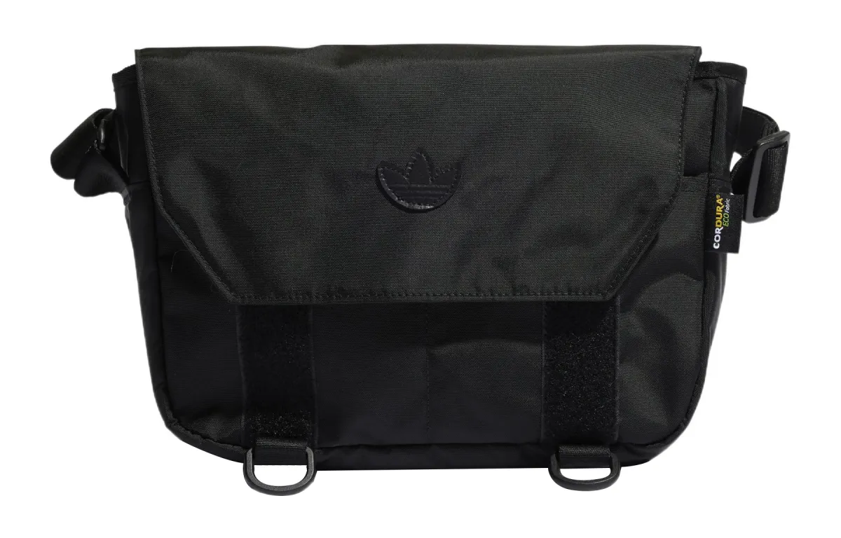 Adidas Originals Trefoil Textile, Nylon Crossbody Bags Small Unisex Pure Black