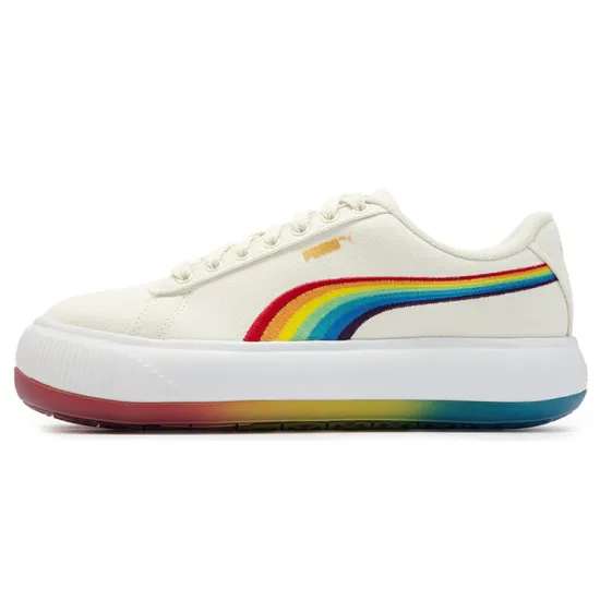 PUMA Suede Skateboarding Shoes Women's Low-top Off White