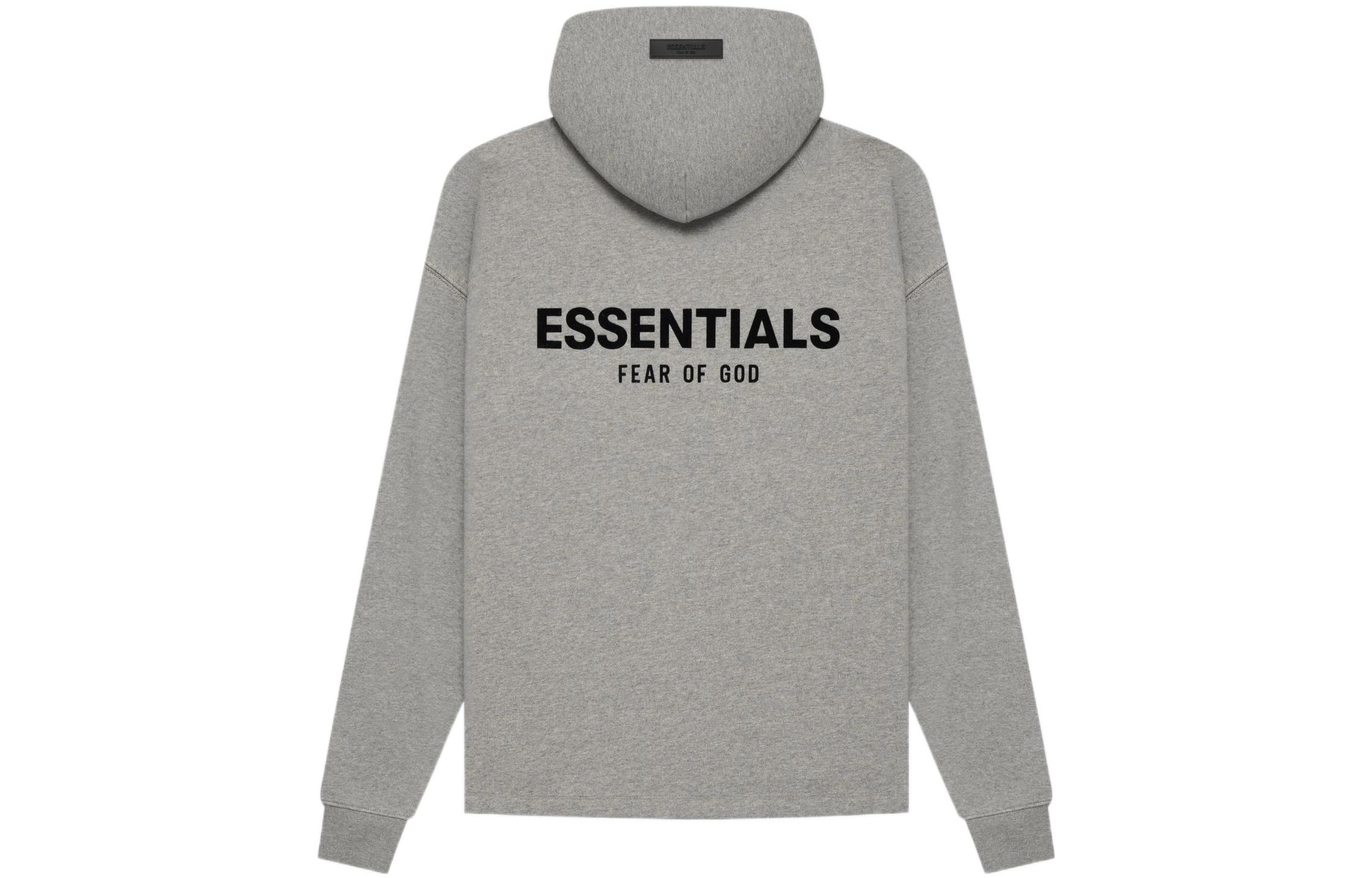 Fear of God Essentials SS22 Relaxed Hoodie Dark Oatmeal Logo