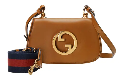 GUCCI Blondie Canvas With Leather Handbag, Shoulder Bag, Crossbody Bag Mini Women's Brown