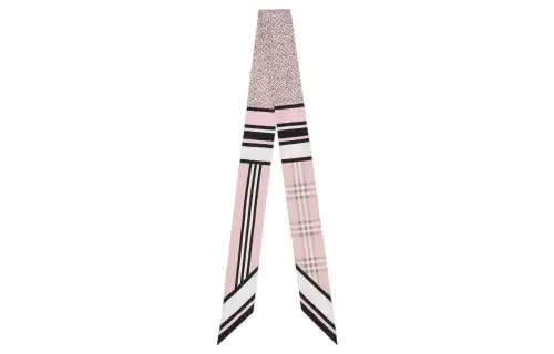 【Previous Season】mix-print silk scarf