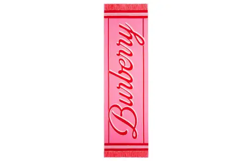 Burberry Knit Scarves Unisex Pink