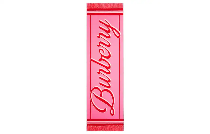 Burberry Knit Scarves Unisex Pink