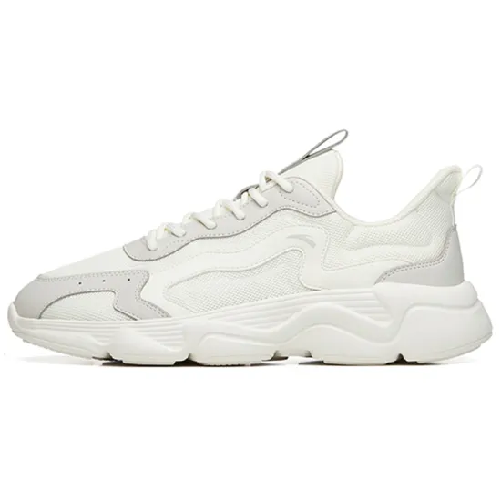 ANTA Casual Shoes Men Low-Top Ivory White/Light Gray