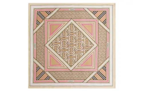 【Previous Season】Montage print silk square scarf