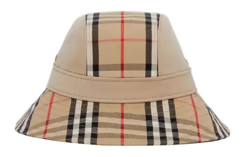 Burberry Women's Supernova Check Bucket Hat Honey Beige