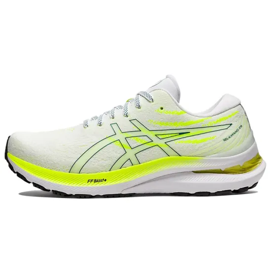 Asics Gel-Kayano 29 White Velvet Pine Safety Yellow Women's