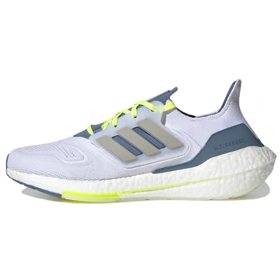 Adidas Ultra Boost 22 White Metal Grey Linen Green