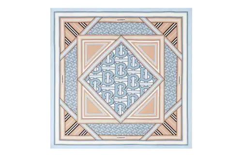 Montage-print silk scarf