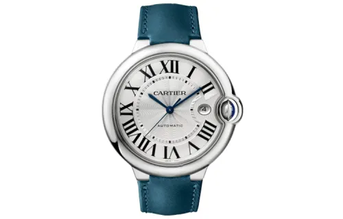 CARTIER Blue Balloon Collection Automatic Mechanical Movement Men's Watch 42mm Silver Dial Stainless Steel Case