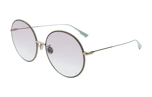 Christian DIOR Pre Owned 2010s Beaded frame Round Sunglasses