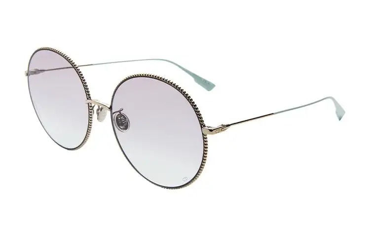 Christian DIOR Pre Owned 2010s Beaded frame Round Sunglasses