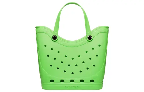 Balenciaga Rubber Tote Bag, Shopping Bag, Handbag Large Women's Green