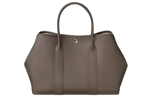 HERMES Garden Party Epsom Calfskin Handbag 36 Women's 8F Gris ÉTain Tin Gray