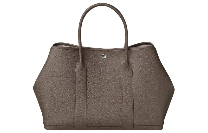 HERMES Garden Party Epsom Calfskin Handbag 36 Women's 8F Gris ÉTain Tin Gray