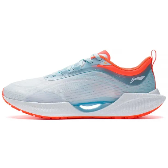 LINING Super Light 19 Running Shoes Men Low-Top Standard White/Light Ice Blue/Fluorescent Pink