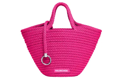 Balenciaga Ibiza Logo Patch Basket Bag