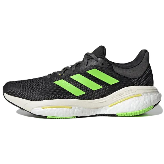 Adidas Solarglide 5 Running Shoes 'Core Black / Solar Green'