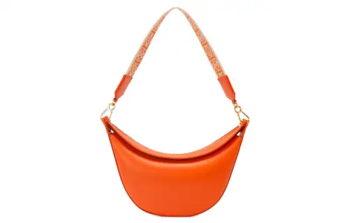 LOEWE Small Luna Bag In Satin Calfskin And Jacquard Orange