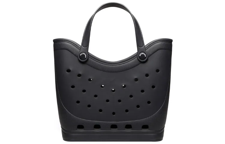 Balenciaga Rubber EVA Material Tote Bag, Shopping Bag, Handbag Large Women's Black