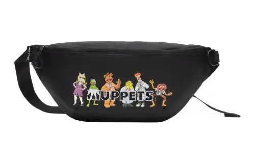 Li Ning Disney, Collaboration Muppet Comet Products Fabric Shoulder Bag, Crossbody Bag, Sling Bag Regular Unisex Black