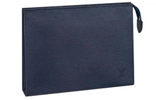 LOUIS VUITTON Epi Leather Handheld Toiletry Bag Men's Blue