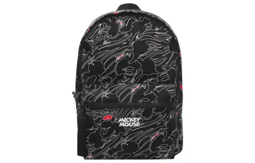 Li Ning Disney, Collaboration Fabric Backpack Regular Black White All Over Print