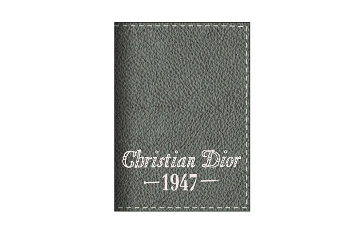 DIOR Grained Calfskin Card Holder Card Holder Men's Gray