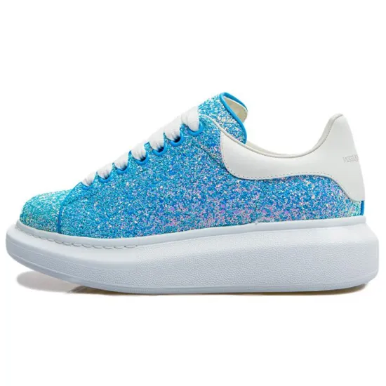 Alexander McQueen Oversized Sneakers Glitter Heavenly 'Blue' Women's