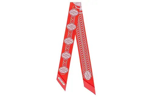 HERMES Scarves Women's Garnet Red/Coral Red/Parma Purple