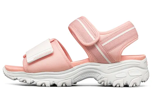 Skechers D'Lites 1.0 Comfortable Beach Sandals Women's Pink White