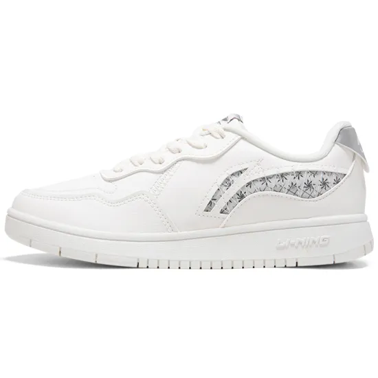 LINING Sports Fashion Collection Skateboard Shoes Women's Low-Top Mist White
