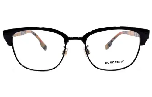 Burberry Plate And Metal Browline Eyeglass Frames Men's