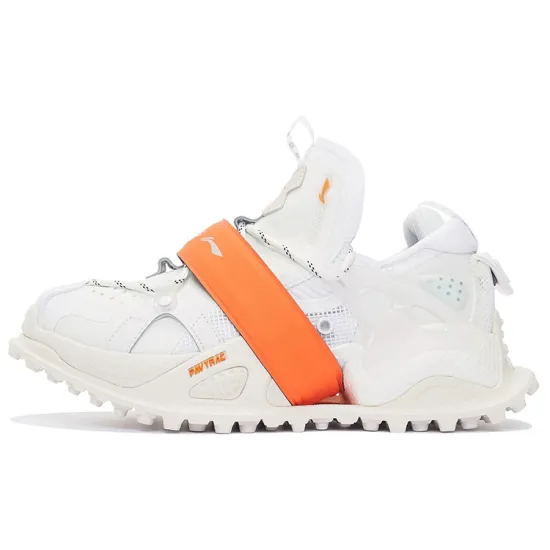 LiNing Pan Gu Casual Shoes Women's Low-Top White Orange