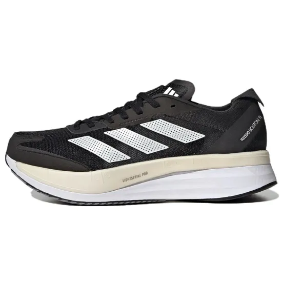 Adidas Adizero Boston 11 Black White Carbon Wide
