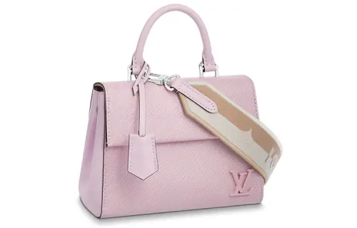 LOUIS VUITTON Cluny Epi Grain Cow Leather Handbag, Crossbody Bag Mini Women's Pink