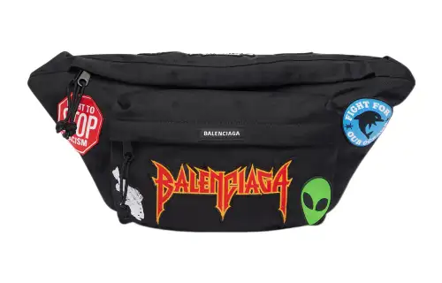 Balenciaga Polyamide Nylon Fanny Pack Extra Large Men's Black