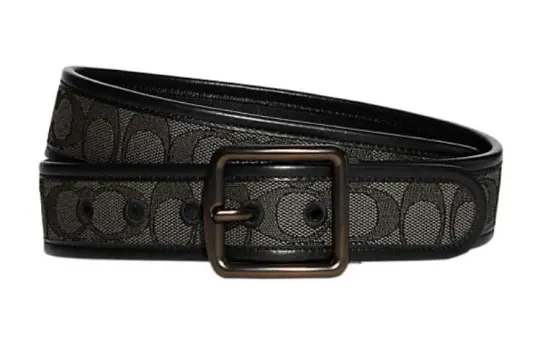 COACH Cow Leather Belts Men's Width 3.8cm