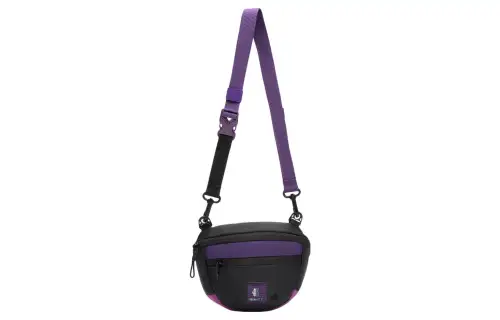 Li Ning CF Fabric One Shoulder Handbag, Crossbody Bag Regular Unisex Black Purple Contrast